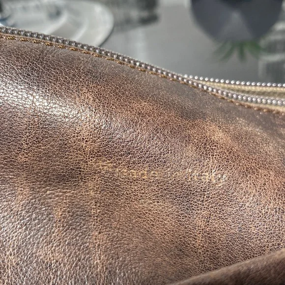 Authentic FENDI Zucca Shoulder Bag Suede Leather Brown Rehab - Picture 5 of 13